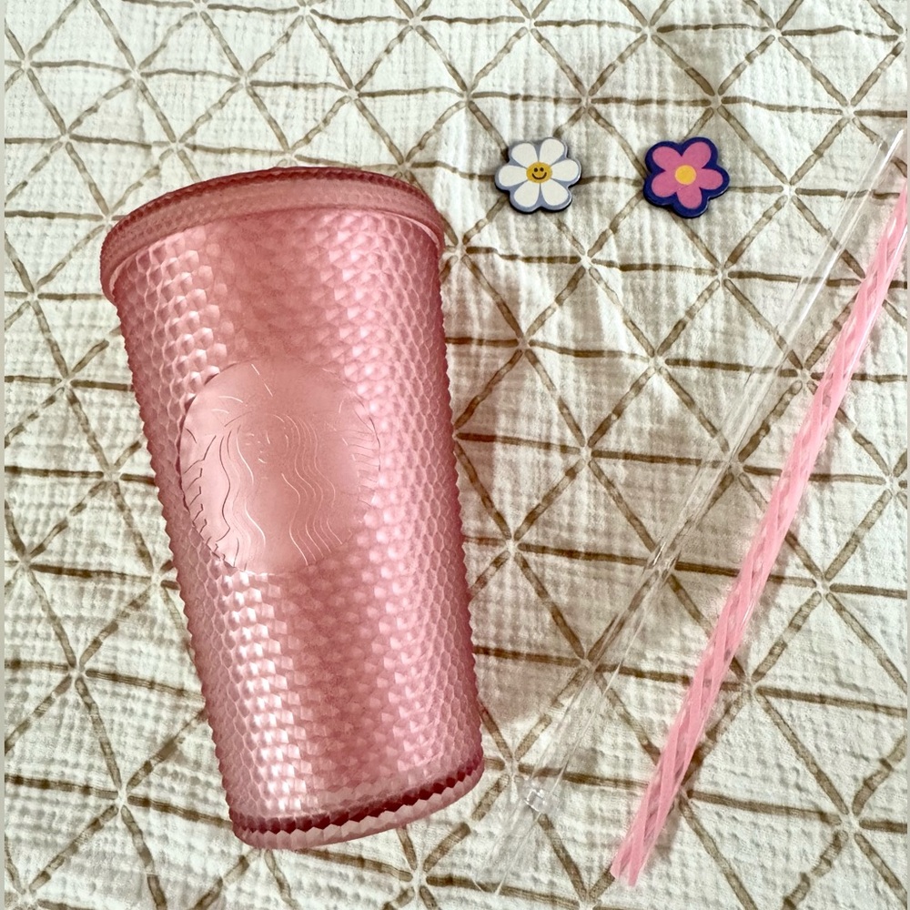 Starbucks Valentines 2022 Lemonade Pink Studded Tumbler Grande 16oz 💕